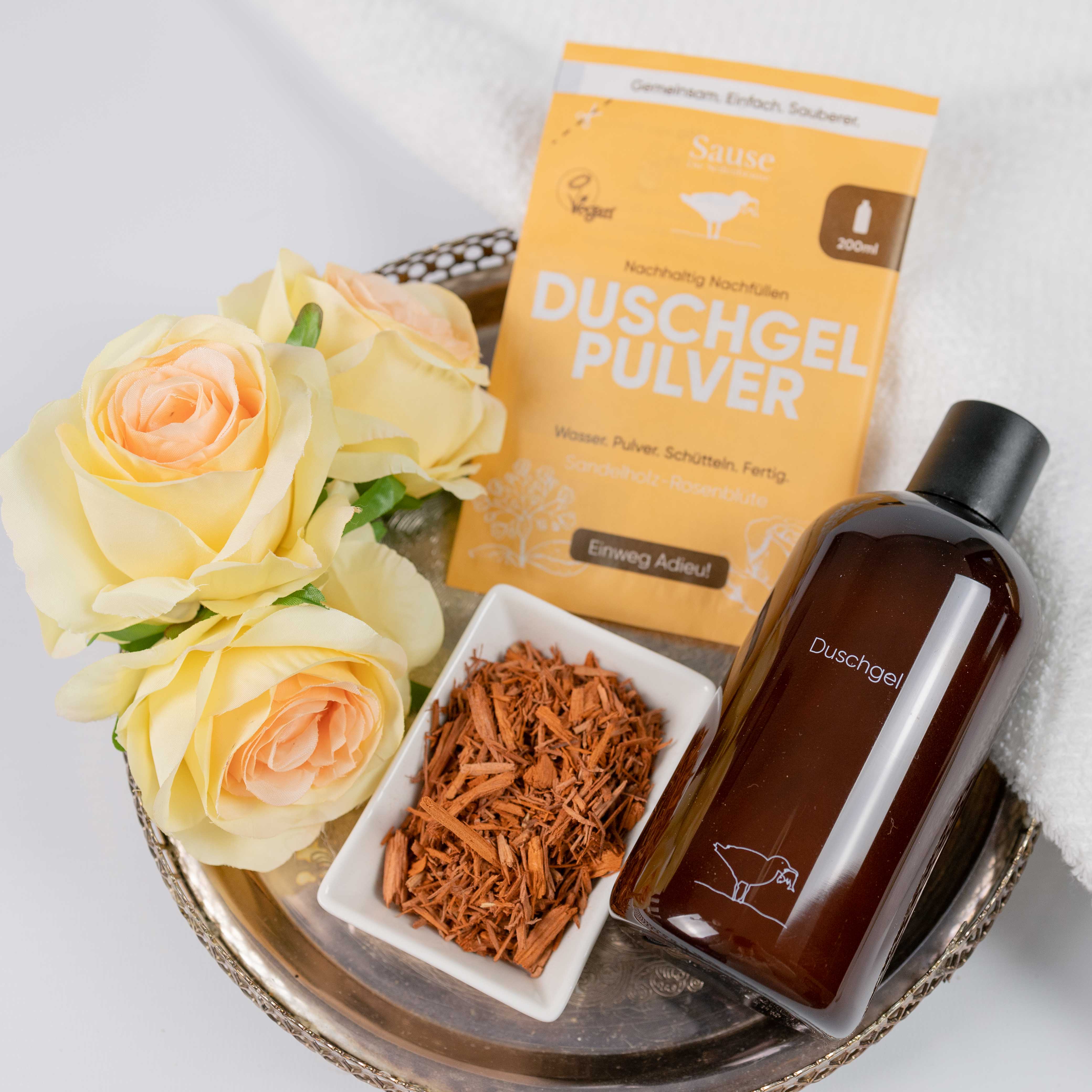 Duschgel Starter-Set Sandelholz Rosenblüte 600 ml
